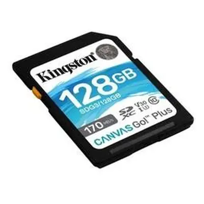 Kingston paměťová karta 128GB SDXC Canvas Go Plus 170R C10 UHS-I U3 V30