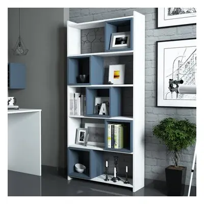 Hanah Home Bookshelf Box - White, Blue