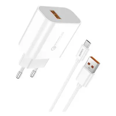 Rychlonabíječka Foneng 1x USB QC 3.0 EU46 + kabel USB Micro