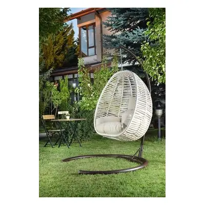 Hanah Home Garden Single Swing Chair Fındık - Cream Cream