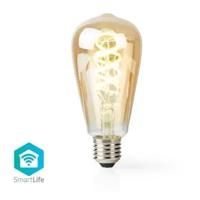 Nedis WIFILT10GDST64 - SmartLife LED žárovka | Wi-Fi | E27 | 350 lm | 5.5 W | Studená-Teplá Bílá