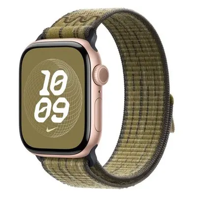 Apple Watch 42/41/40mm zeleno-šedý provlékací sportovní řemínek Nike