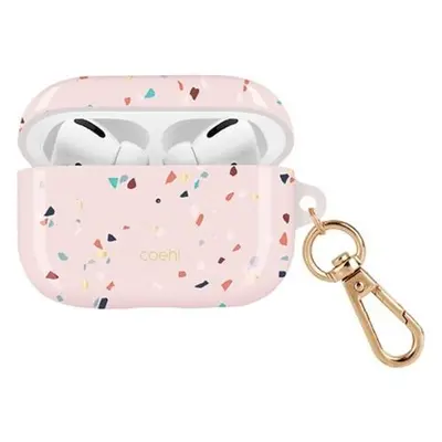 UNIQ Coehl Terrazzo pouzdro s poutkem pro AirPods Pro růžové