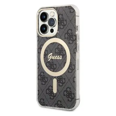 Guess 4G IML MagSafe Kompatibilní Zadní Kryt pro iPhone 13 Pro Black