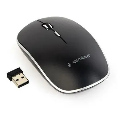 Myš GEMBIRD MUSW-4BS-01, černá, bezdrátová, USB nano receiver, MUSW-4BS-01