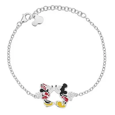 Disney Krásný stříbrný náramek Mickey and Minnie Mouse BS00044SL-55.CS