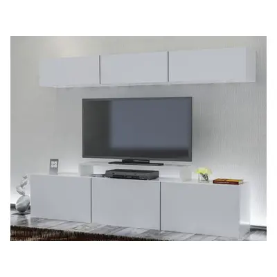 Hanah Home TV Unit Line - White White