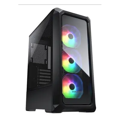 COUGAR PC skříň ARCHON 2 RGB Black Mid Tower TG Front Panel 3 x ARGB Fans 3mm TG Left Panel, CGR