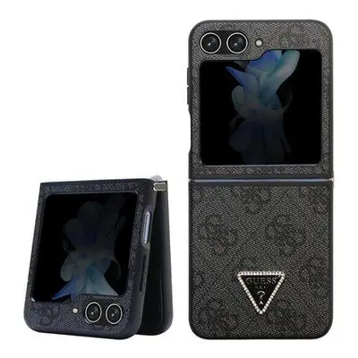 Guess Leather Triangle Case Galaxy Z Flip 5, Grey