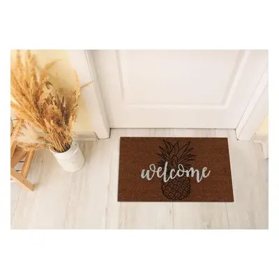 Aberto Design Coco Doormat Pineapple BrownBlack