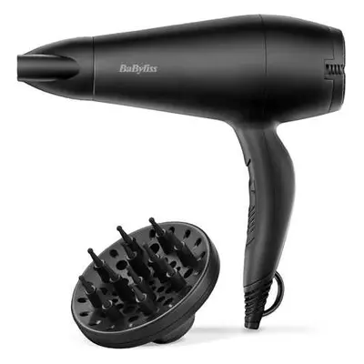 BaByliss D215DE fén na vlasy, 2200 W, 2 teploty a rychlosti, s koncentrátorem, černá