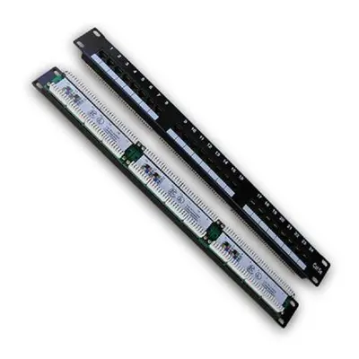 DATACOM Patch panel 19" UTP 24 port CAT5E LSA 1U BK (3x8p), 3021