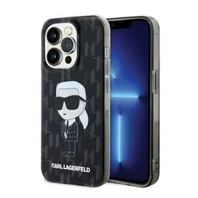 Karl Lagerfeld Monogram Ikonik zadní kryt pro iPhone 15 Pro černý