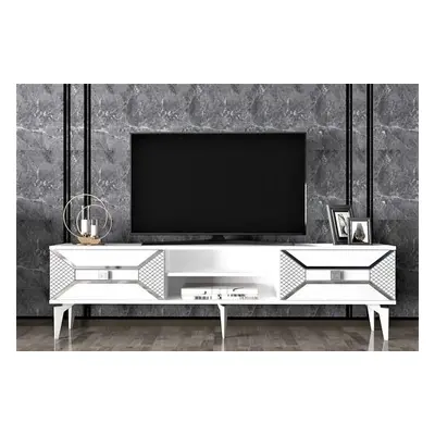 Hanah Home TV Stand Yumedi - White, Silver