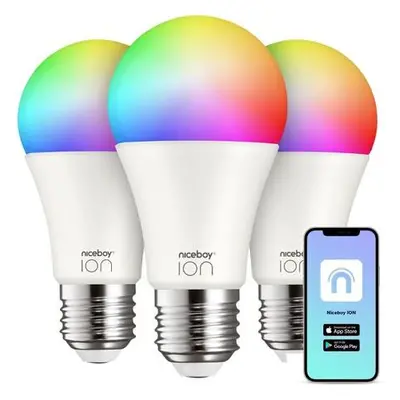 Niceboy chytrá žárovka ION SmartBulb RGB E27 9W (set 3 ks)