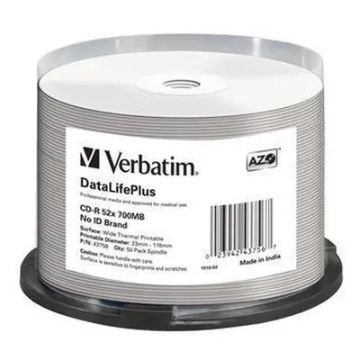 VERBATIM CD-R(50-Pack)/52x/700MB/ThermoPrint/NoID, 43756