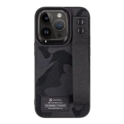 Tactical Camo Troop Drag Strap Kryt pro Apple iPhone 14 Pro černý