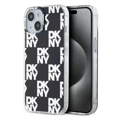 DKNY PC/TPU Checkered Pattern Zadní Kryt pro iPhone 15 Black