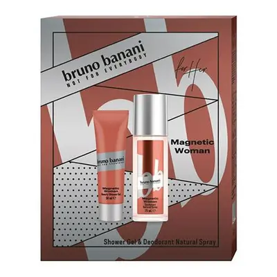 Bruno Banani Magnetic Woman - deodorant s rozprašovačem 75 ml + sprchový gel 50 ml