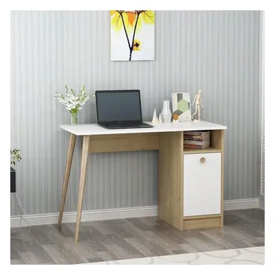 Hanah Home Study Desk Cannas - White, Sapphire Oak