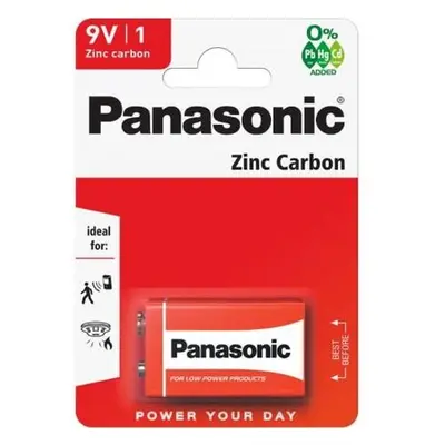 Panasonic Red Zinc 9V zinkouhlíková baterie (1 ks)