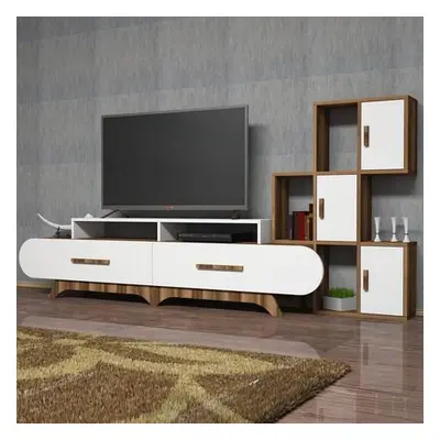 Hanah Home TV Unit Flora S - Walnut, White