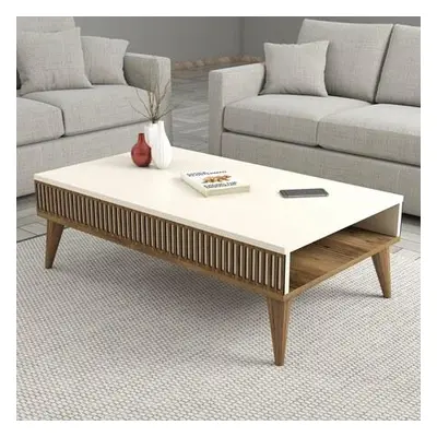 Hanah Home Coffee Table Milan - Walnut, Cream