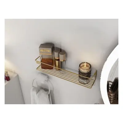 Hanah Home Wall Shelf Banyo Makyaj Rafı, Baharatlık - Gold Gold