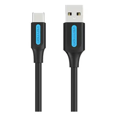 Cable USB-A 2.0 to USB-C Vention COKBC 3A 0,25m (black)