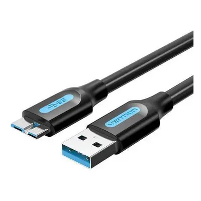 USB 3.0 A to Micro-B cable Vention COPBD 2A 0.5m Black PVC