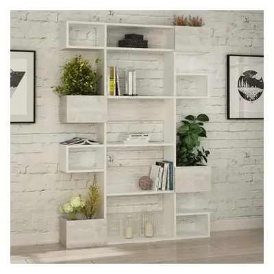 Hanah Home Bookshelf Niho - White, Light White White