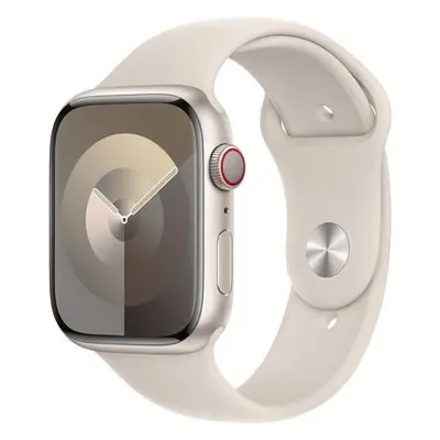 Apple Watch Series 9 Cellular 45mm Hvězdně bílý hliník s hvězdně bílým sportovním řemínkem M/L