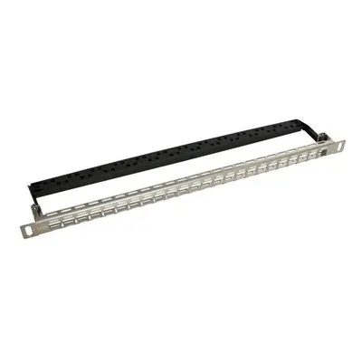 Univerzální modulární neosazený patch panel Solarix 24 portů 0,5U SX24HDM-0-STP-SL-UNI, 24200244