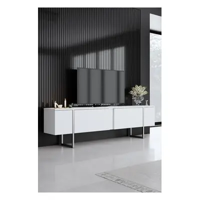 Hanah Home TV Unit Luxe - White, Silver