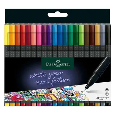 Faber-Castell Popisovače Grip 20ks - 0,4mm