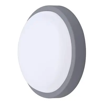 Solight WO745-G LED venkovní osvětlení kulaté, 13W, 910lm, 4000K, IP54, 17cm, šedá barva