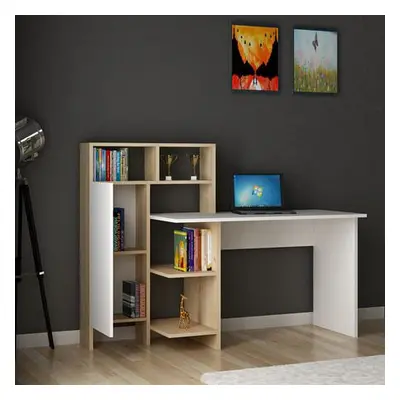 Hanah Home Study Desk Bugra - White, Oak