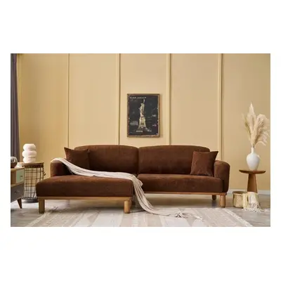 Atelier del Sofa Corner Sofa Rens Left - Brown, Copper