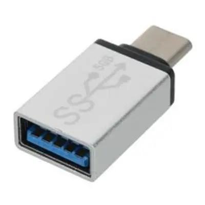 PremiumCord Adaptér USB-C/male - USB3.0 A/female, stříbrný, OTG