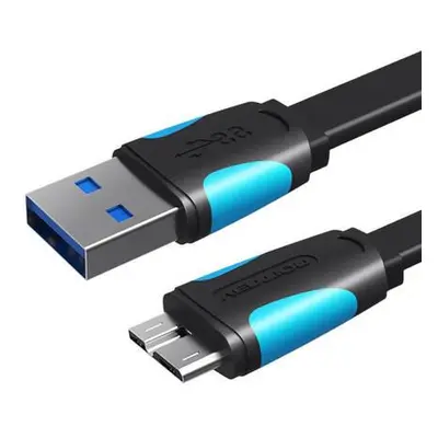 Flat USB 3.0 A to Micro-B cable Vention VAS-A12-B025 0.25m Black