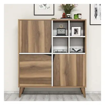 Hanah Home Multi Purpose Cabinet Pulse - Walnut, White