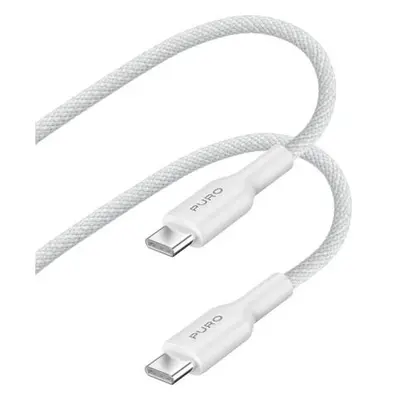 PURO Fabrik USB-C/USB-C kabel (60W) Power Delivery, 1,2 m, bílý