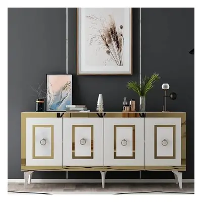 Hanah Home Console Karya - White, Gold