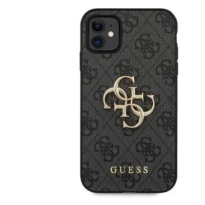 Guess PU 4G Metal Logo kryt iPhone 11 šedý