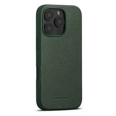 Kožené pouzdro Woolnut pro iPhone 16 Pro - zelené