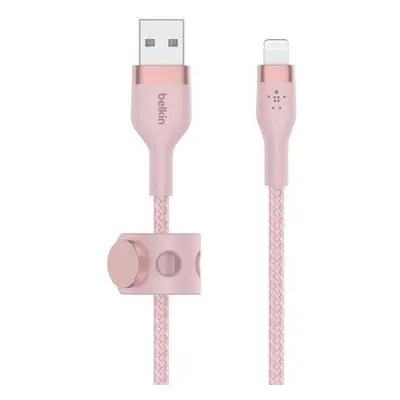 Belkin Lightning kabel, 3m, růžový - odolný PRO Flex