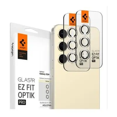 Spigen Glass tR EZ Fit Optik Pro 2 Pack ochranné sklo na fotoaparát Samsung Galaxy S24 žluté