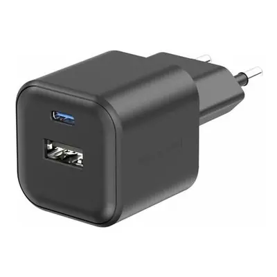 Swissten síťový adaptér 1x USB-C + 1x USB-A 12W černý