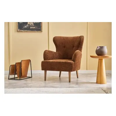 Atelier del Sofa Wing Chair Karina Prestij - Brown, Copper