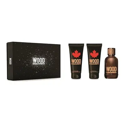 Dsquared² Wood For Him - EDT 100 ml + sprchový gel 100 ml + balzám po holení 100 ml